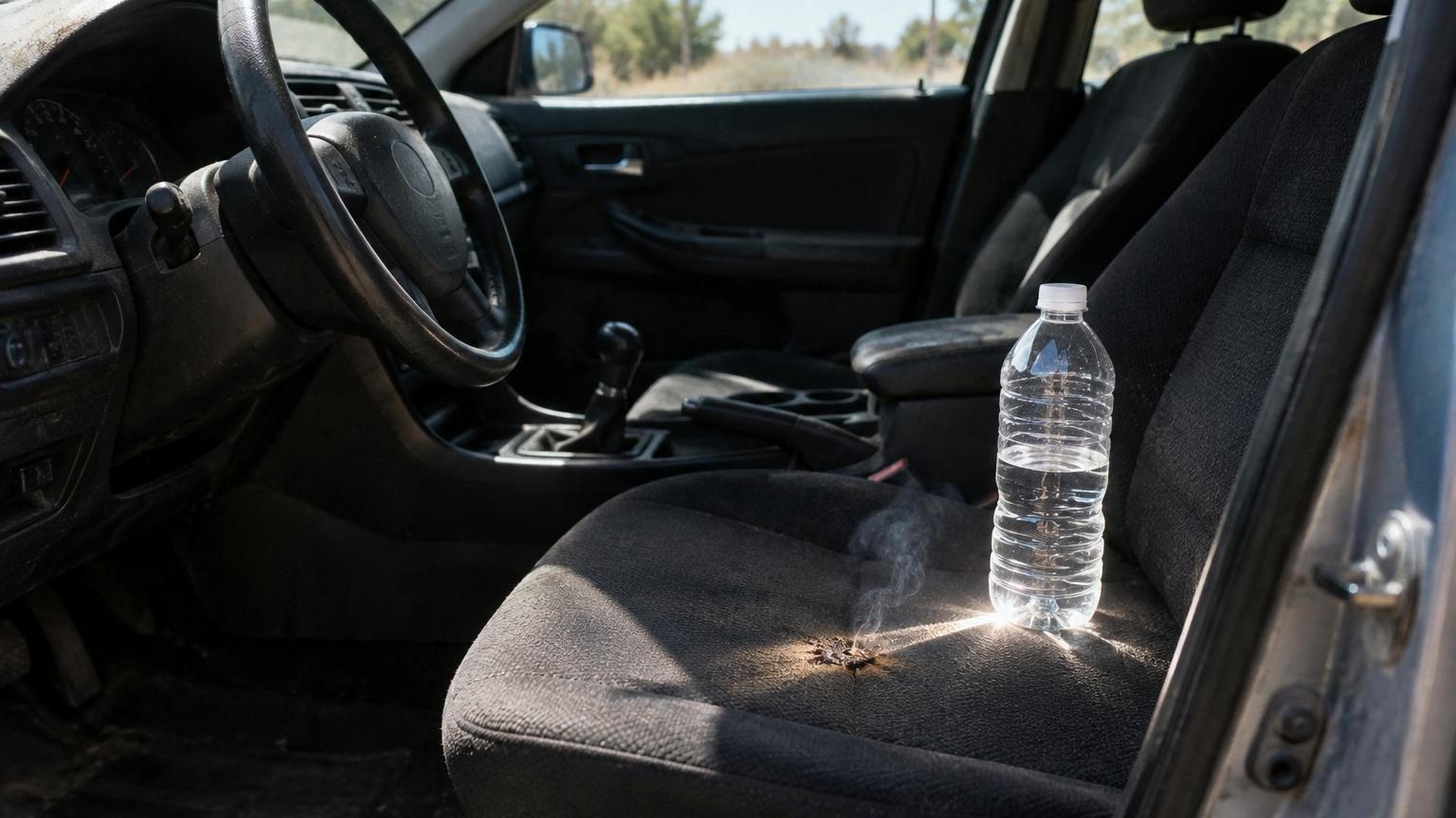 Une bouteille d'eau oubliée sur le siège peut déclencher un incendie dans votre voiture : voici pourquoi et comment l'éviter