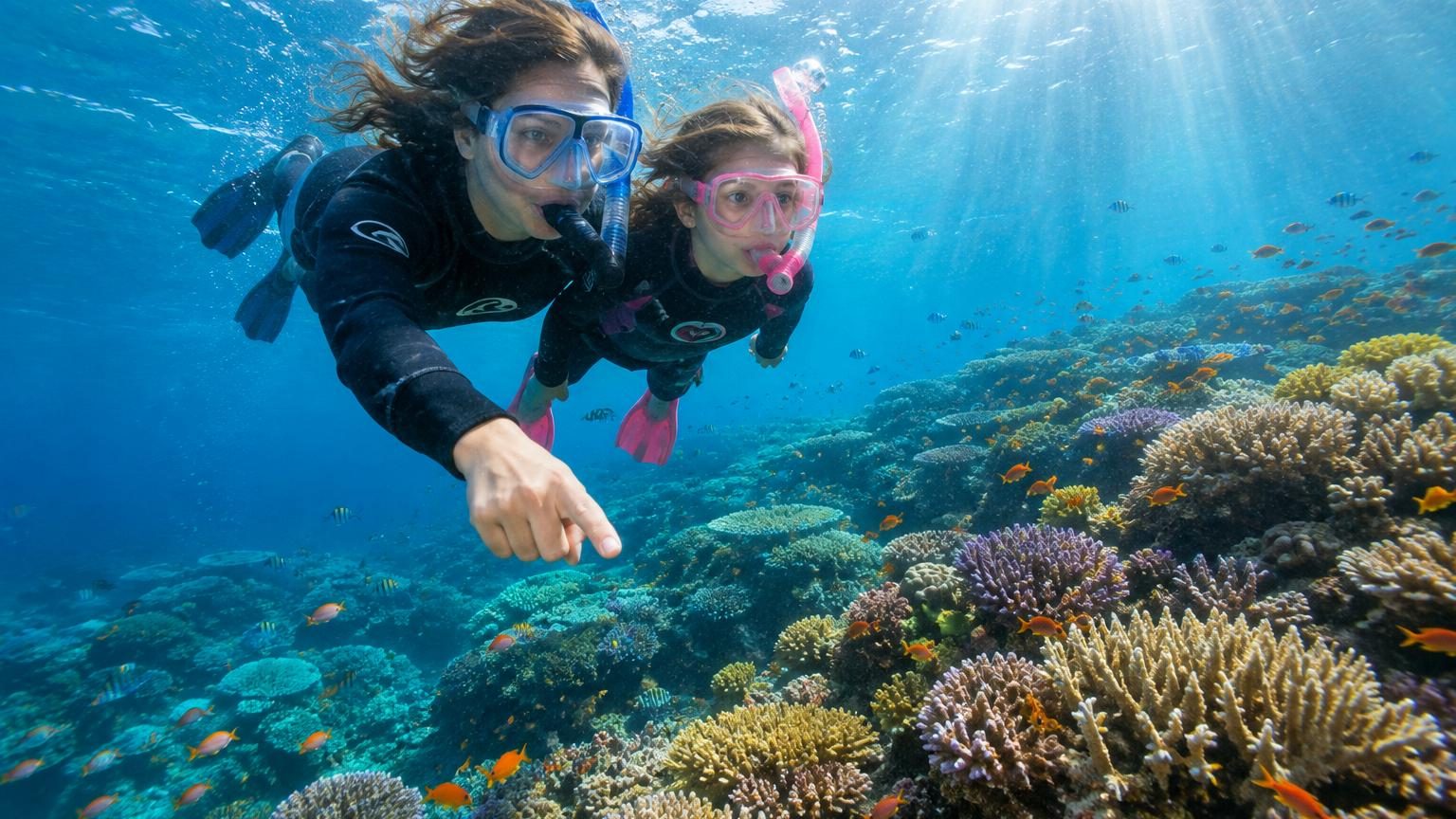 Une mère et sa fille plongent sur la Grande Barrière de corail : elles découvrent la plus grande colonie corallienne du monde