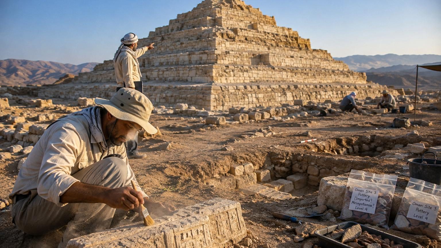 Une pyramide à degrés vieille de 6 000 ans découverte à Oman : ce qu&rsquo;elle révèle sur les échanges avec la Mésopotamie
