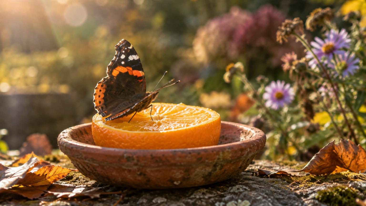Une simple rondelle d'orange posée au jardin : voici pourquoi elle attire les papillons dès l'automne