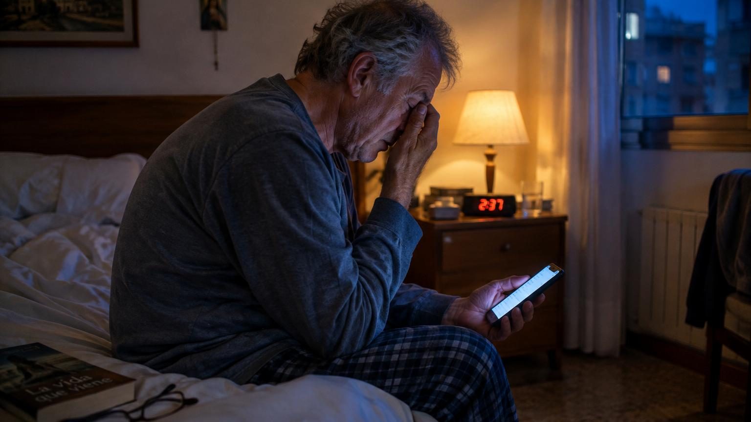 Médecin retraité expliquant les effets du manque de sommeil; illustration montrant une personne fatiguée contrastée avec une personne reposée