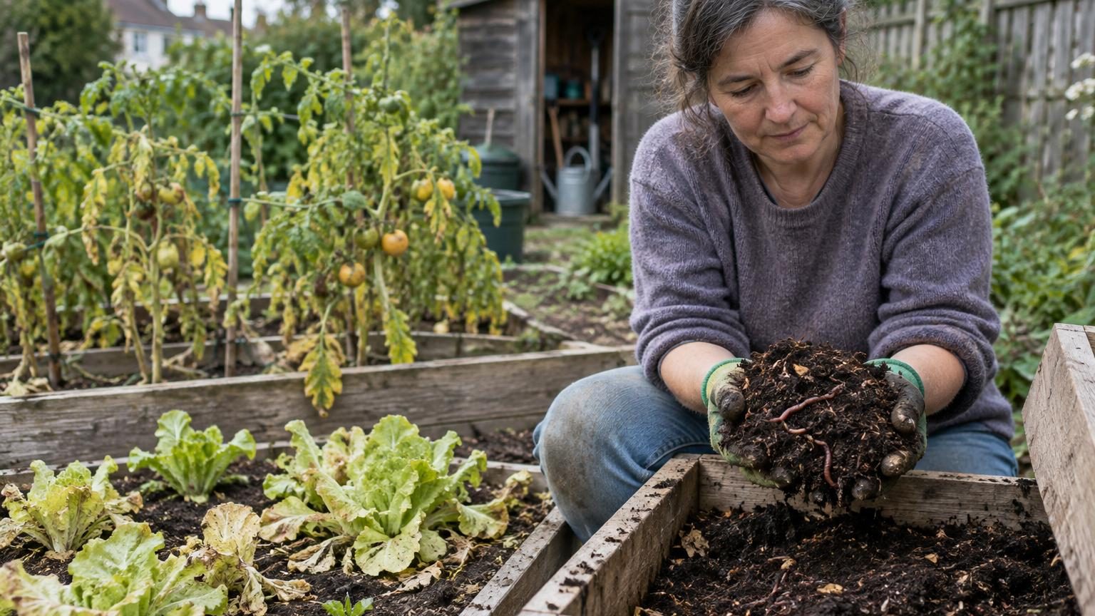 Vos carrés potagers végètent malgré le compost : cet engrais naturel vivant que la plupart des jardiniers ignorent