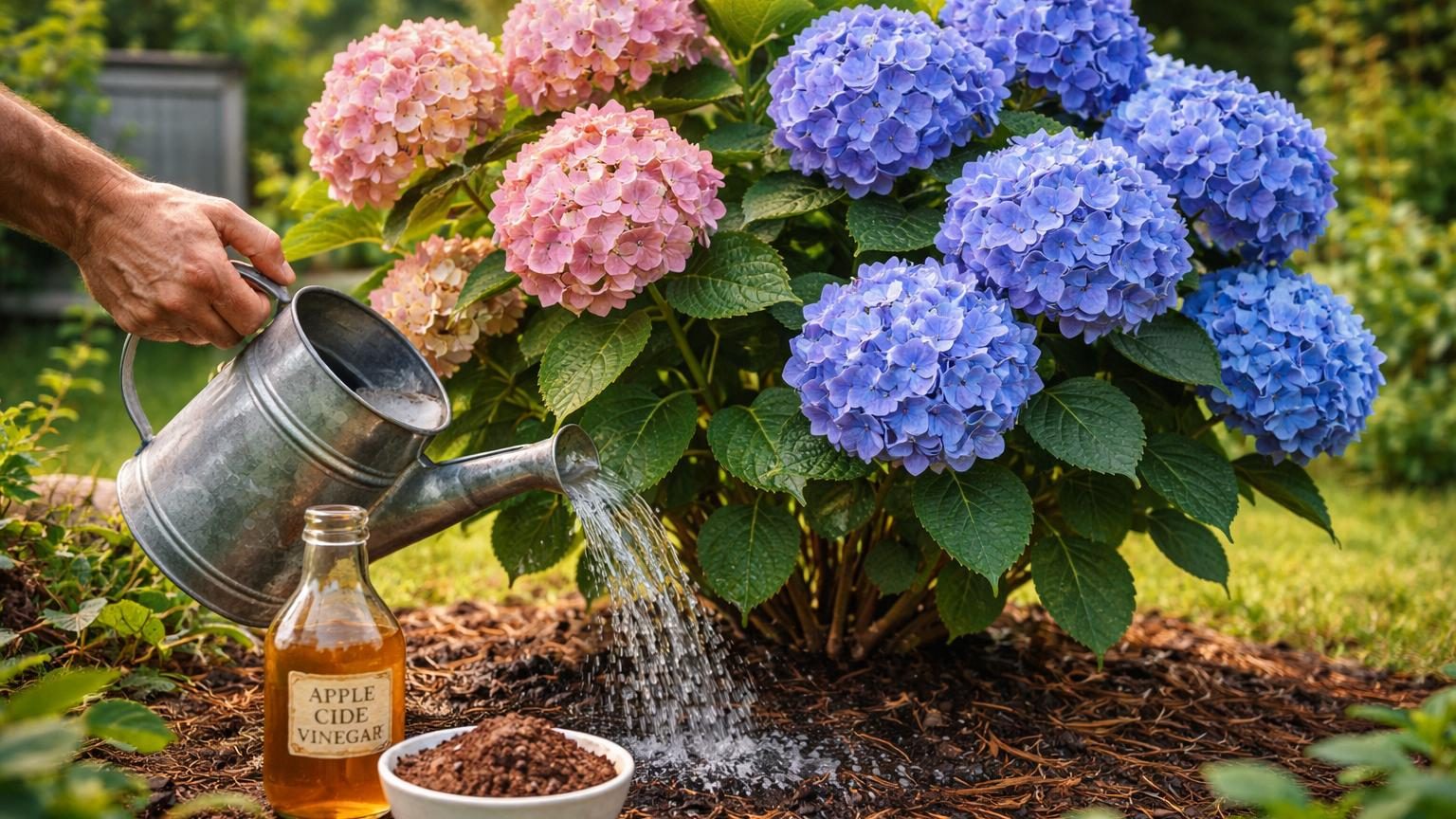 Vos hortensias bleus ont viré au rose : cet ingrédient de cuisine à mettre dans la terre maintenant pour retrouver des fleurs vives cet été