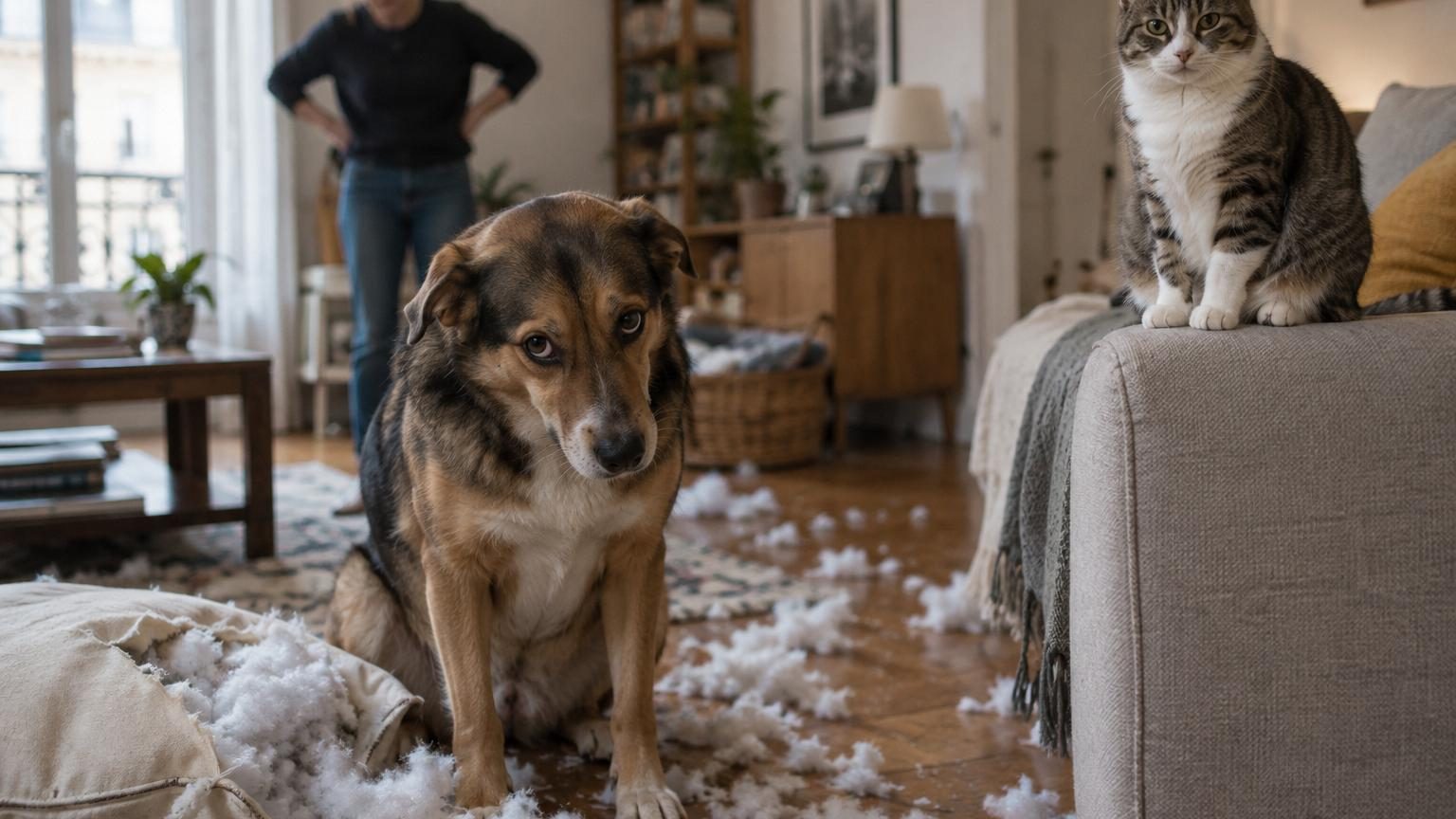 Votre chien prend un air coupable quand vous le grondez : ce que révèlent les expériences scientifiques (et pourquoi le chat, lui, reste impassible)