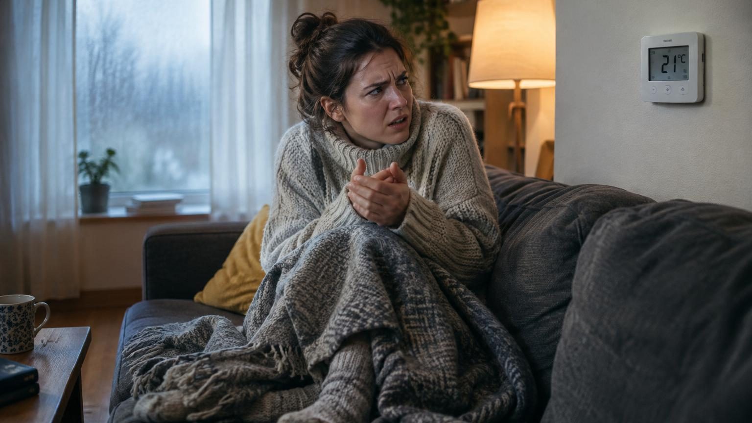 Vous avez froid chez vous alors que le thermostat affiche 21 °C : la vraie cause n’est pas votre chauffage
