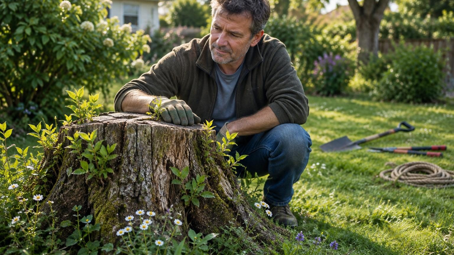 Vous avez une souche d’arbre dans votre jardin : pourquoi l’arracher aussitôt n’est pas toujours le bon réflexe